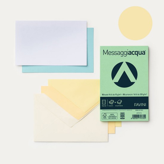 Picture of Envelopes (10) 9x14 90g + Cards (10) 200g Skin tone MESSAGGI