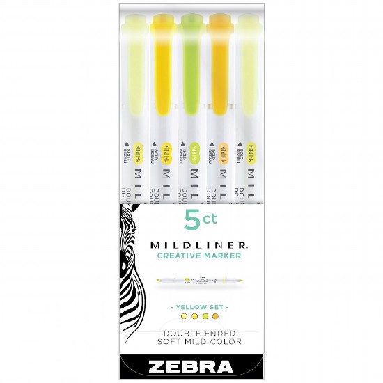 Εικόνα της 5 Mildliner Fluo 1,4/4,0 - Σετ Κίτρινων Μαρκαδόροι Υπογράμμισης