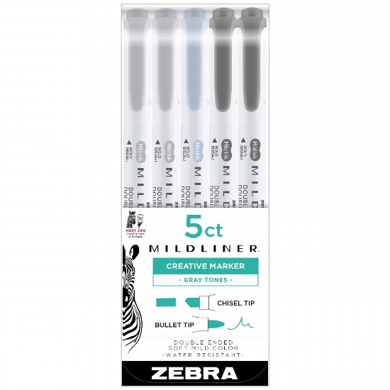 Εικόνα της 5 Mildliner C&R 1,4/4,0 - Σετ Γκρι Μαρκαδόροι Υπογράμμισης