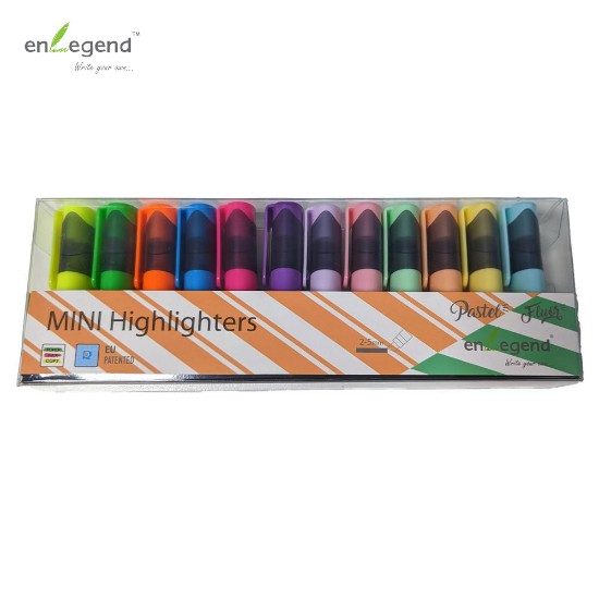 Picture of 12 mini highlighters neon/pastel