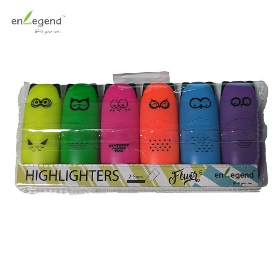 Εικόνα της 6 mini animal neon μαρκαδόροι υπογράμμισης