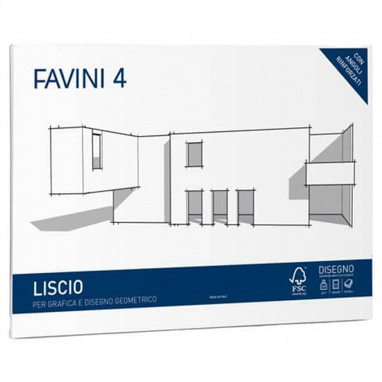 Picture of Notepad FAVINI 4 CARTANGOLI 20pgs 220g Soft White 33x48