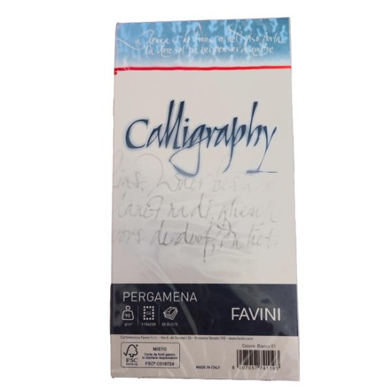 Εικόνα της Φάκελοι (25) 11x22 90g Λευκοί (01) Calligraphy Pergamena