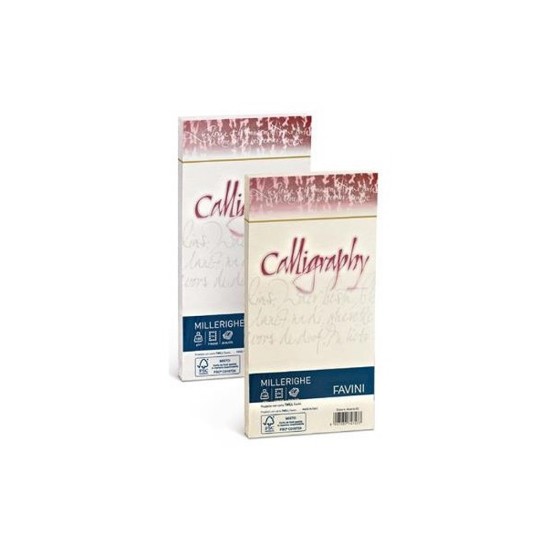 Εικόνα της Φάκελοι (25) 11x22 100g Λευκοί (01) Calligraphy Millerighe