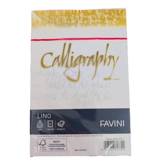 Εικόνα της Φάκελοι (25) 12x18 120g Λευκοί (01) Calligraphy Linen