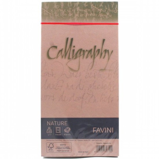 Εικόνα της Φάκελοι (25) 11x22 120g Αμυγδαλωτοί Caligraphy Nature