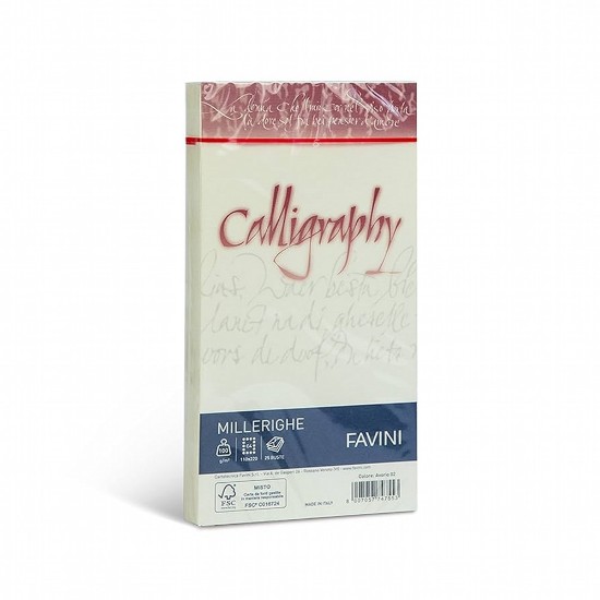 Εικόνα της Φάκελοι (25) 11x22 100g Ελεφαντόδοντο (02) Calligraphy Millerighe