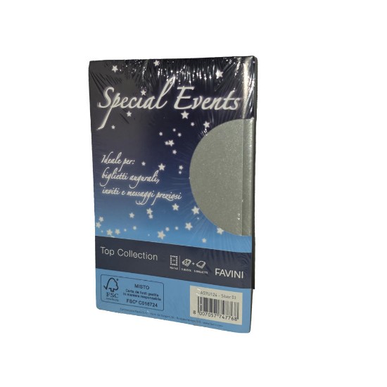 Picture of Envelopes (5) 9x14 120g + Cards (5) 250g Silver (03) Special Events