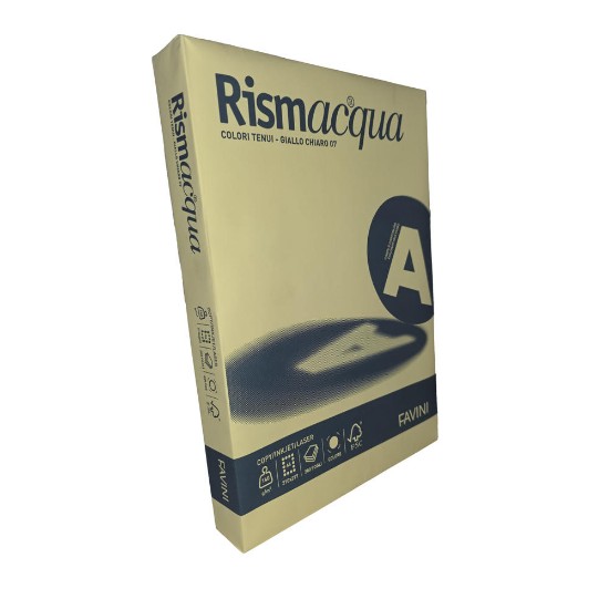 Εικόνα της Φύλλα (200) A4 140g Απαλό Κίτρινο (07) RISMACQUA