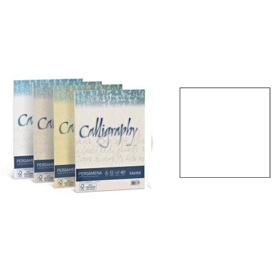 Εικόνα της Φύλλα (50) Α4 190g Λευκό (01) Calligraphy Pergamena
