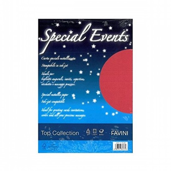 Εικόνα της Φύλλα (20) Α4 120g Κόκκινοι (08) Special Events