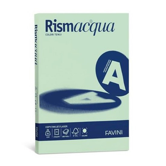 Εικόνα της Φύλλα (50) A4 200g Απαλό Πράσινο (09) RISMACQUA