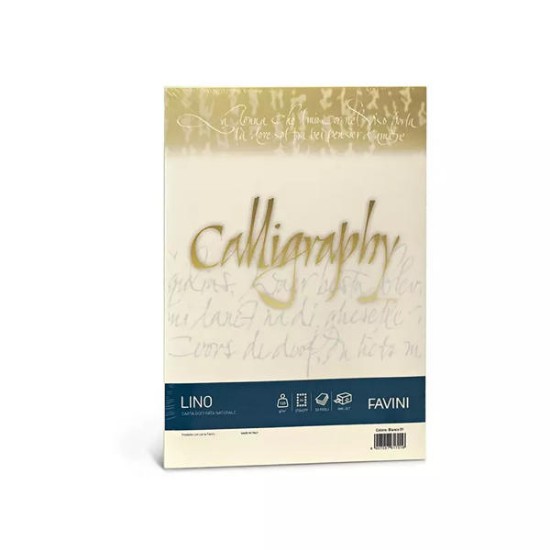 Εικόνα της Φύλλα (50) Α4 120g Ελεφαντόδοντο (02) Calligraphy Linen