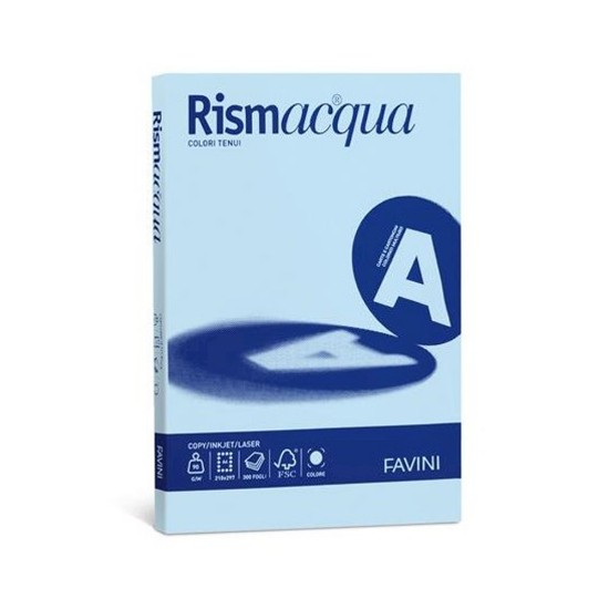 Εικόνα της Φύλλα (50) A4 200g Γαλάζιο (08) RISMACQUA