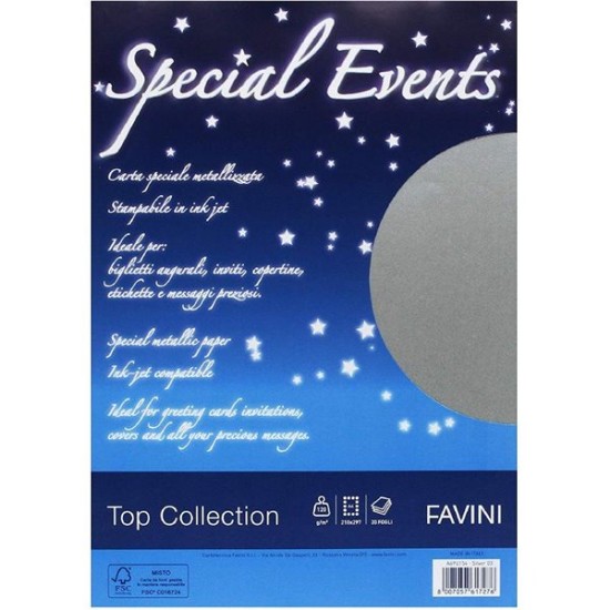 Εικόνα της Φύλλα (20) Α4 120g Ασημί (03) Special Events