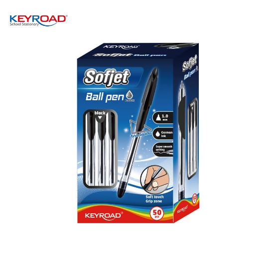 Εικόνα της 50 Softjet Ball 1.0mm μαύρο στυλό