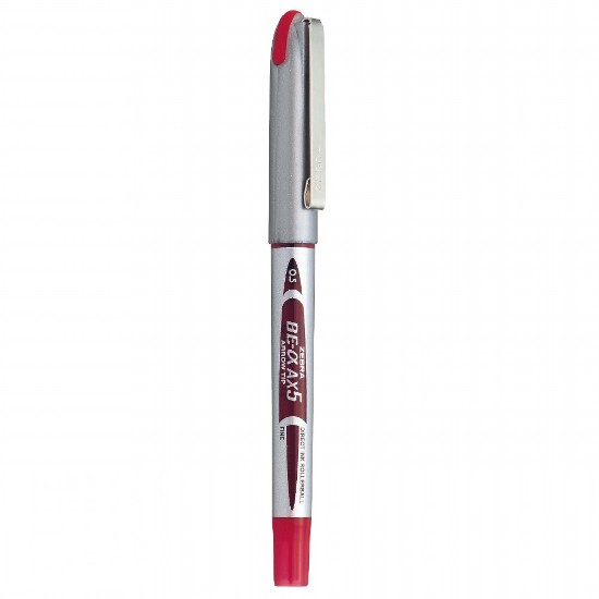 Picture of AX5 Roller Pen 0.5mm Silver  red writing
