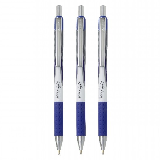 Picture of 3 ZGrip Flight Ballpoint Pens 1,2mm - blue writing