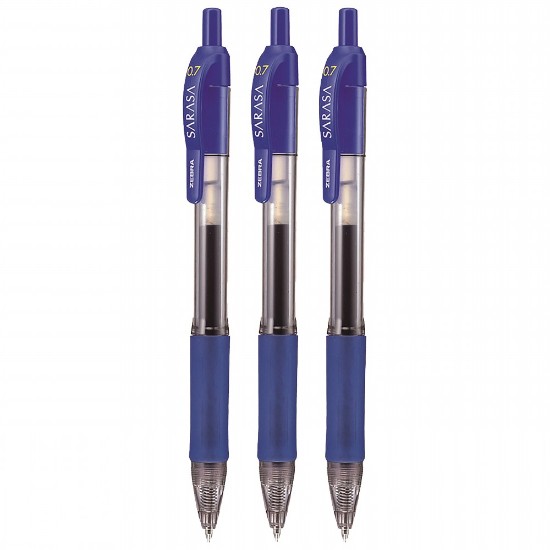 Εικόνα της 3 Gel Sarasa Retractable 0,7 - μπλε γραφής Στυλό