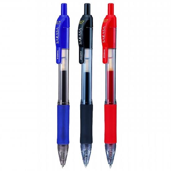 Εικόνα της 3 Gel Sarasa Retractable 0,7 - Mix Στυλό